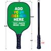 Custom Fiberglass Pickleball Paddle Set,2 Paddels with 4 Balls and 1 Storage Bag,Personalized Any Photo Text,Neutral Paddle,Perfect First Paddle for Beginners Irish Green view 2