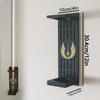 Lightsaber Wall Mount with Pattern, Wooden Lightsaber Stand for Lightsaber Display, Vertical Lightsaber Wall Mount Holder for Most Lightsaber Displays, Gift for Lightsaber Collectors (01) view 2