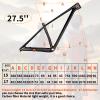 HWEVDHJ Carbon Fiber Bike Frame 27.5er 29er Mountain Bike Frame XC Hardtail Frame 15''/17''/19'' Disc Brake Thru Axle Frame Internal Routing(Matte Black,27.5 * 15'') view 2