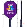 Custom Pickleball Paddle Set,2 Paddels with 4 Balls and 1 Storage Bag,Personalized Picture Photo Text,Fiberglass Paddle,Perfect First Paddle for Beginners Purple view 2