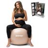 BABYGO Birthing Ball for Pregnancy Maternity Labour & Yoga + Our 100 Page Pregnancy Book, Exercise, Birth & Recovery Plan, Anti-Burst Eco Friendly Material (Nude, 55cm) view 1