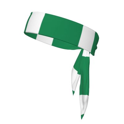 Flag of Nigeria Sports Bandanas Double-Sided Headscarf Adjustable Athletic Headband