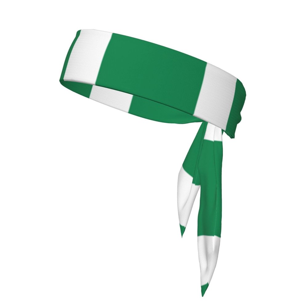 Flag of Nigeria Sports Bandanas Double-Sided Headscarf Adjustable Athletic Headband