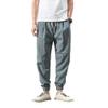 Maiyifu-GJ Men's Casual Cotton Linen Pants Lightweight Loose Yoga Jogger Pants Elastic Waist Drawstring Summer Trousers (Light Blue,4X-Large) view 1