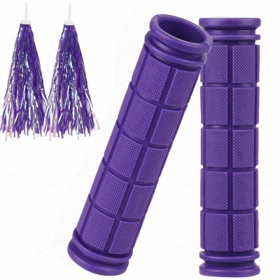 Bike Handle Grips with Tassel Streamers, Non-Slip-Rubber Bicycle Handlebar Grips for Kids Girls BoysSpecialized Replacement Bike Grips, for Scooter Foldable Mountain Bicycle Tricycle BMX MTB