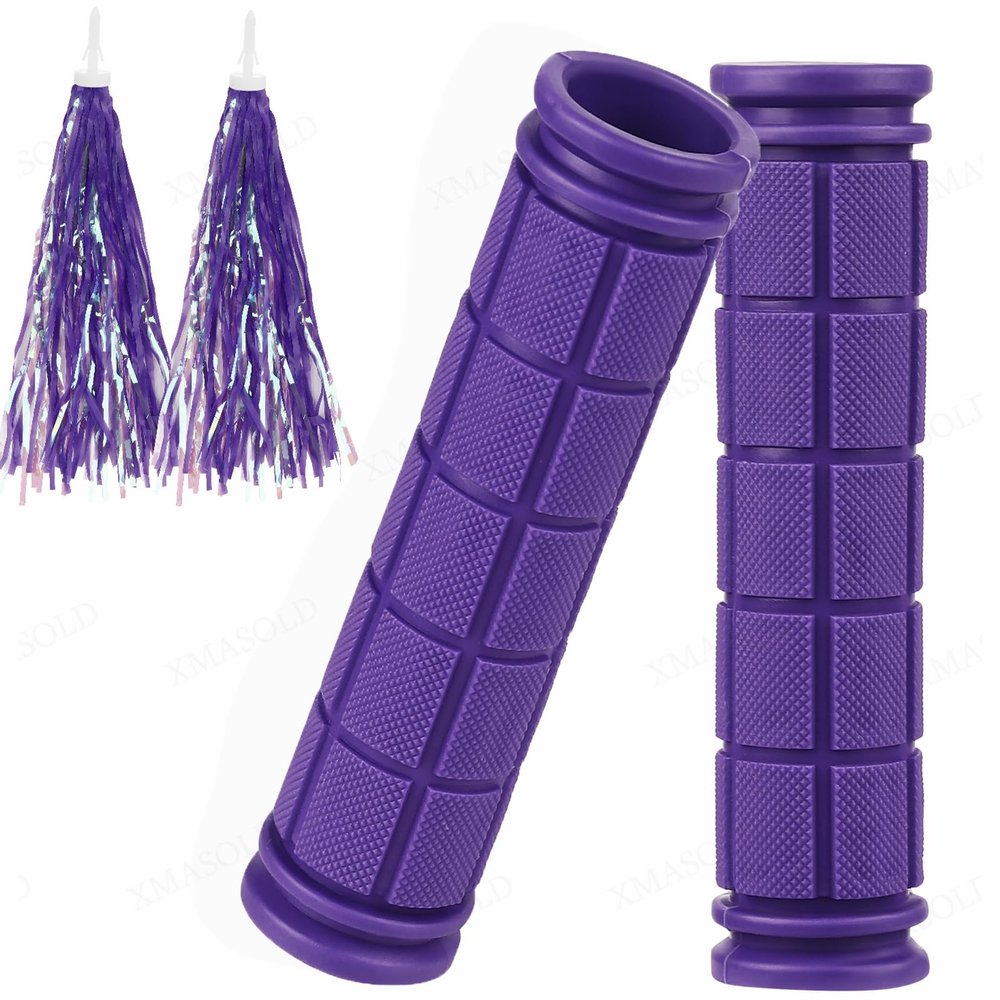 Bike Handle Grips with Tassel Streamers, Non-Slip-Rubber Bicycle Handlebar Grips for Kids Girls BoysSpecialized Replacement Bike Grips, for Scooter Foldable Mountain Bicycle Tricycle BMX MTB