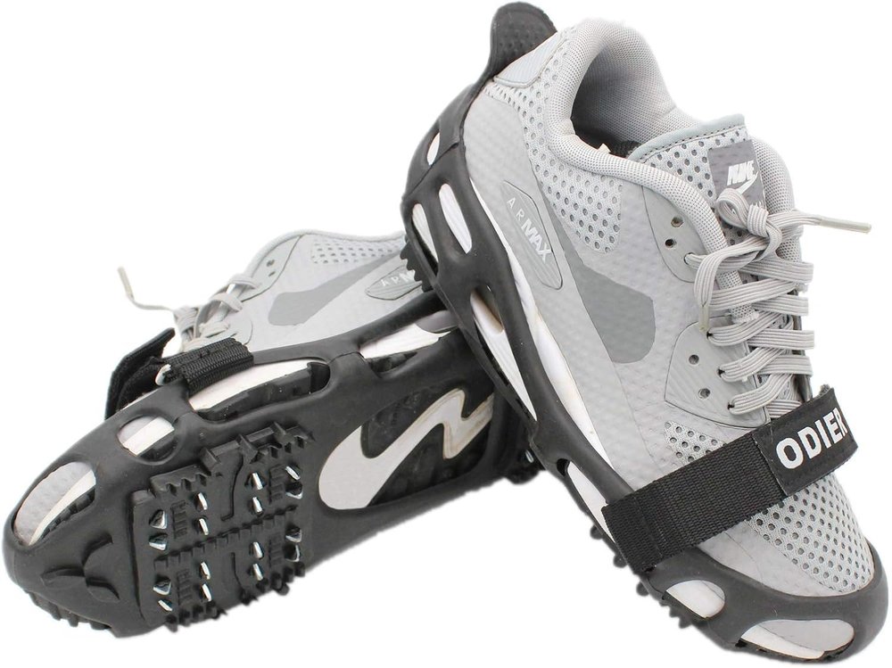 Ice Cleats Grippers for Shoes and Boots 24 Teeth Crampons 10 Teeth Tiny Spikes Ice Cleats for Walk on Ice Snow and Freezing Mud (24-Teeth, S (2024))