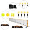 MOQNISE Portable Pickleball Net Set with 4 Pickleball Paddles, Pickleball Net, Holes Pickleballs and Carrying Bag, PickleballSet for Outdoor Indoor Use Backyards Lawns view 4