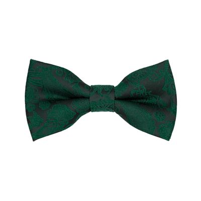 BEWDIO Dark Green Paisley Bow Ties for Men, Adjustable Pre-Tied Bowties for Mens Party Wedding (61-13L)