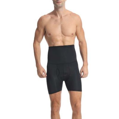 OTQIRSJN Men Bulge Enhancing Underwear High Waist Tummy Control Shorts Push Up Shaper Shorts Detachable Pads(Large)