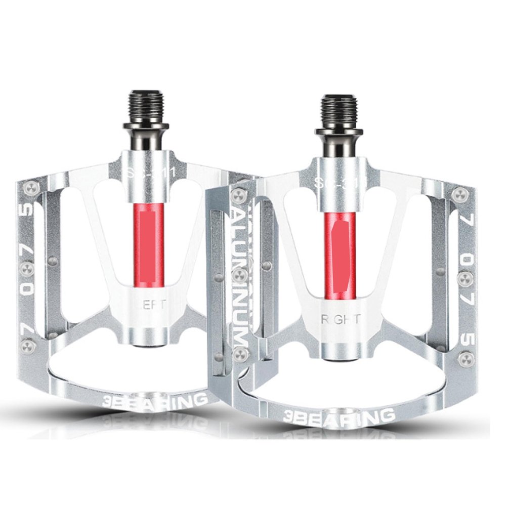 Bike Pedals, Lightweight CNC Aluminium Alloy Pedals Sealed Bearing, for Mountain Bike, City Bike, Road Bike