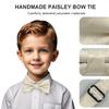 BEWDIO Beige Baby Boy Bow Ties, Kids Pre-Tied Bowties for Mens Party Wedding (61-08M) view 4
