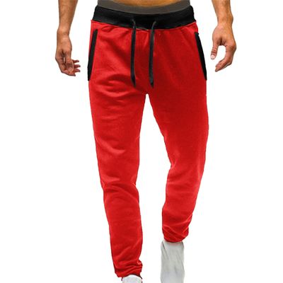Men's Joggers Sweatpants with Pockets Lightweight Casual Running Athletic Pants Fashion Drawstring Workout Pants (Red,Medium)