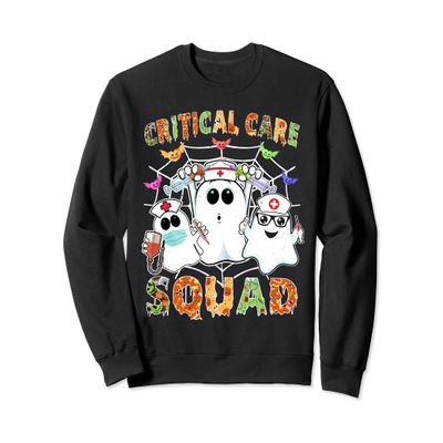 Critical Care Nurse Squad Boo Halloween RN Matching Sweatshirt