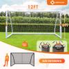 ORIENGEAR Soccer Goal, 12x6/10x6.5/8x6/6x4 Full Size Soccer Goals for Backyard, Soccer Net with Training Discs, Portable Soccer Goal and Adults with 1 Carry Bag view 2