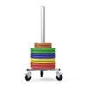 90cm Tall Weight Rack, Moveable Barbell Plate Holder Vertical Strength Training Plates Storage Rack/Stand Gym Storage Home Garage & Commerci,Silver-40x40x90cm