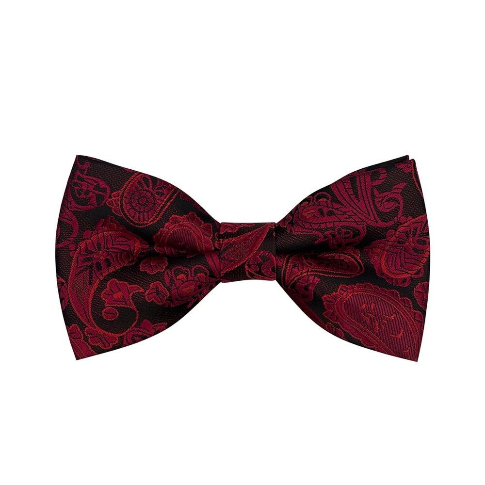 BEWDIO Adjustable Bow Ties for Kids, Red Boy Pre-Tied Bowties for Mens Party Wedding (61-09M)