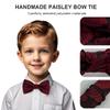 BEWDIO Adjustable Bow Ties for Kids, Red Boy Pre-Tied Bowties for Mens Party Wedding (61-09M) view 4