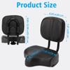 awagas Bike Seat with Backrest, Comfort Bike Seat with Extra Wide Bike Seat Cushion and Adjustable Backrest, Bicycle Bike Saddle for Men, Women, Fit Road Bike, Exercise Bike, Tricycle, Electric Bike view 2