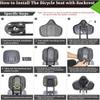 awagas Bike Seat with Backrest, Comfort Bike Seat with Extra Wide Bike Seat Cushion and Adjustable Backrest, Bicycle Bike Saddle for Men, Women, Fit Road Bike, Exercise Bike, Tricycle, Electric Bike view 4