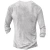 DMOYALA Mens Distressed Henley Shirts Long Sleeve Cotton T-Shirts Vintage Graphic Tee Washed Streetwear Retro Tee Big and Tall Slim Tee Cross Printed Tops M view 4