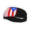 Headband Puerto Rico Flag and America Flag Pink Sports Sweatbands for Men Women Workout Athletic Running Yoga Basketball Gym Unisex Hairband Wristbands