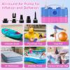 Electric Balloon Pump, Dagelar 3-in-1 Portable Air Balloon Pump for Latex 260Q Long Foil Balloons, 110V Automatic Dual Nozzle Inflator Deflator Inflatables, Pool Floats Raft, Air Mattress (Blue Pink) view 4