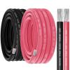 4 Gauge Marine Wire 4 AWG Marine Grade Wire Include 4 Gauge 25FT Red & 25FT Black,4 AWG Tinned Copper Oxygen-Free Boat Electrical Wire for Automotive/RV/Camper/Trailer Outdoor Use view 1