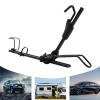 CheriMuMu Roof Bike Rack, Universal Adjustable Roof Mount Bike Rack for Car SUV, Foldable Car Rooftop Mount Upright Bike Rack Fits Most Bikes, Double Anti-Theft Locks (1-Bike) view 3