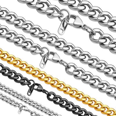 Hoyazvet Mens Stainless Steel Necklace Chain 3mm 24inch Cuban Chain Necklaces