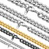 Hoyazvet Mens Stainless Steel Necklace Chain 3mm 24inch Cuban Chain Necklaces view 1