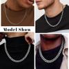 Hoyazvet Mens Stainless Steel Necklace Chain 3mm 24inch Cuban Chain Necklaces view 3