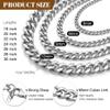 Hoyazvet Mens Stainless Steel Necklace Chain 3mm 24inch Cuban Chain Necklaces view 4