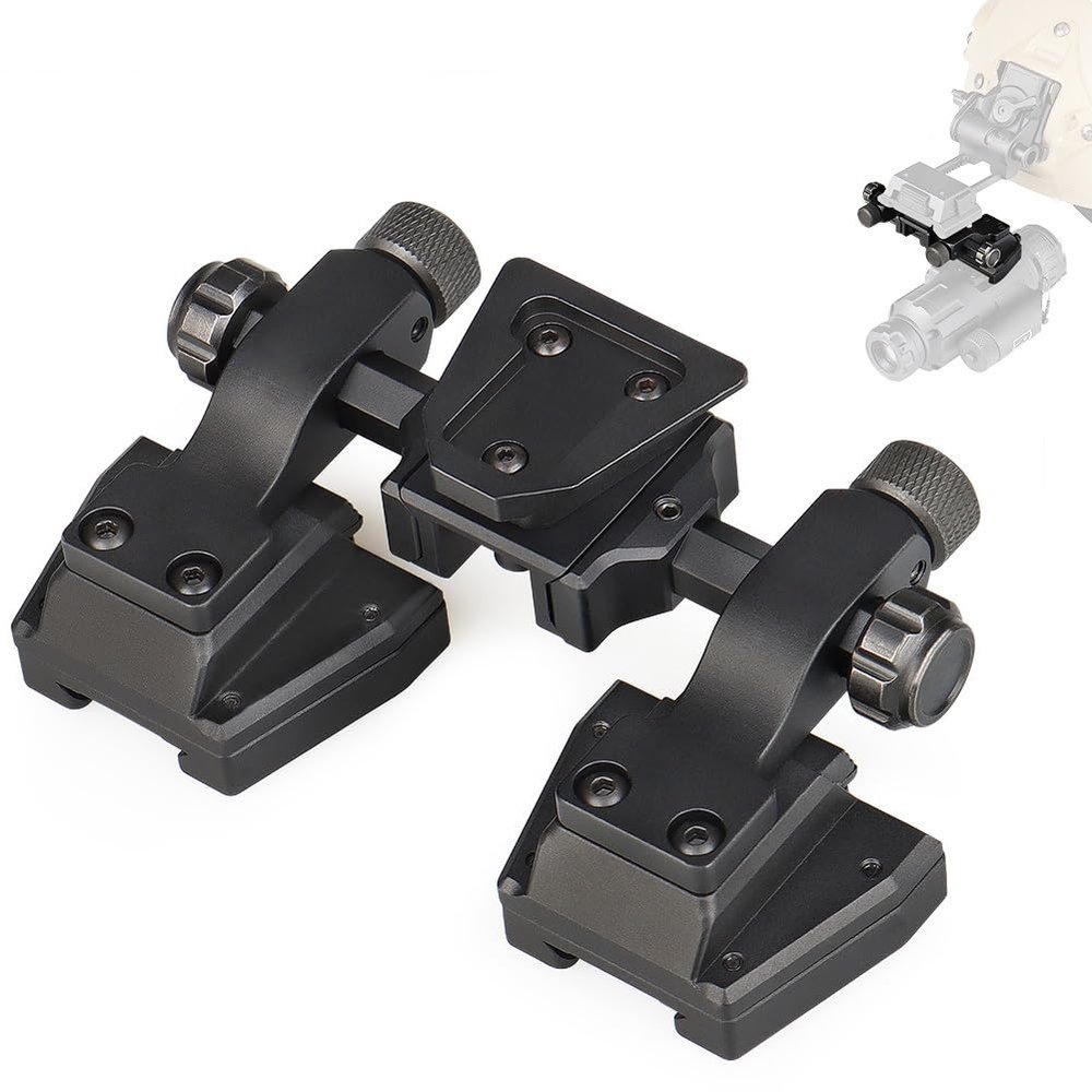 okyass Aluminium M24 Double Dovetail Slot Mount Adapter M24 Reconnaissance Helmet Mount Adapter Fit for M250 Night Vision Goggles