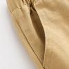 Baby Toddler Solid Color Casual Pants Boys Elastic Waistband School Uniform Loose Fit Athletic (Khaki, 5-6 Years) view 4