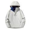 Mens Waterproof Windbreaker Rain Jacket Fashion Color Block Casual Jacket Coat Outdoor Hiking Travel Jackets Outerwear view 1