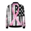 Breast Cancer Awareness Jackets for Women Long Sleeve Zip Up Casual Coats Fall Fashion Outfits Winter Clothes 2025 view 3