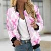 Breast Cancer Awareness Jackets for Women Long Sleeve Zip Up Casual Coats Fall Fashion Outfits Winter Clothes 2025 view 2