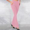 Women Bootcut Work Pants Trendy Business Casual Trouser Solid Yoga Workout Slacks High Waist Stretch Leg Office Pant(C-Pink,XX-Large) view 2