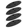 Pissente Boat Folding Cleat, 4pcs 5in Nylon 3 Hole High Strength Black Dock Cleat for Marine Yacht (with Installation Screws Accessories) view 2