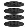 Pissente Boat Folding Cleat, 4pcs 5in Nylon 3 Hole High Strength Black Dock Cleat for Marine Yacht (with Installation Screws Accessories) view 4