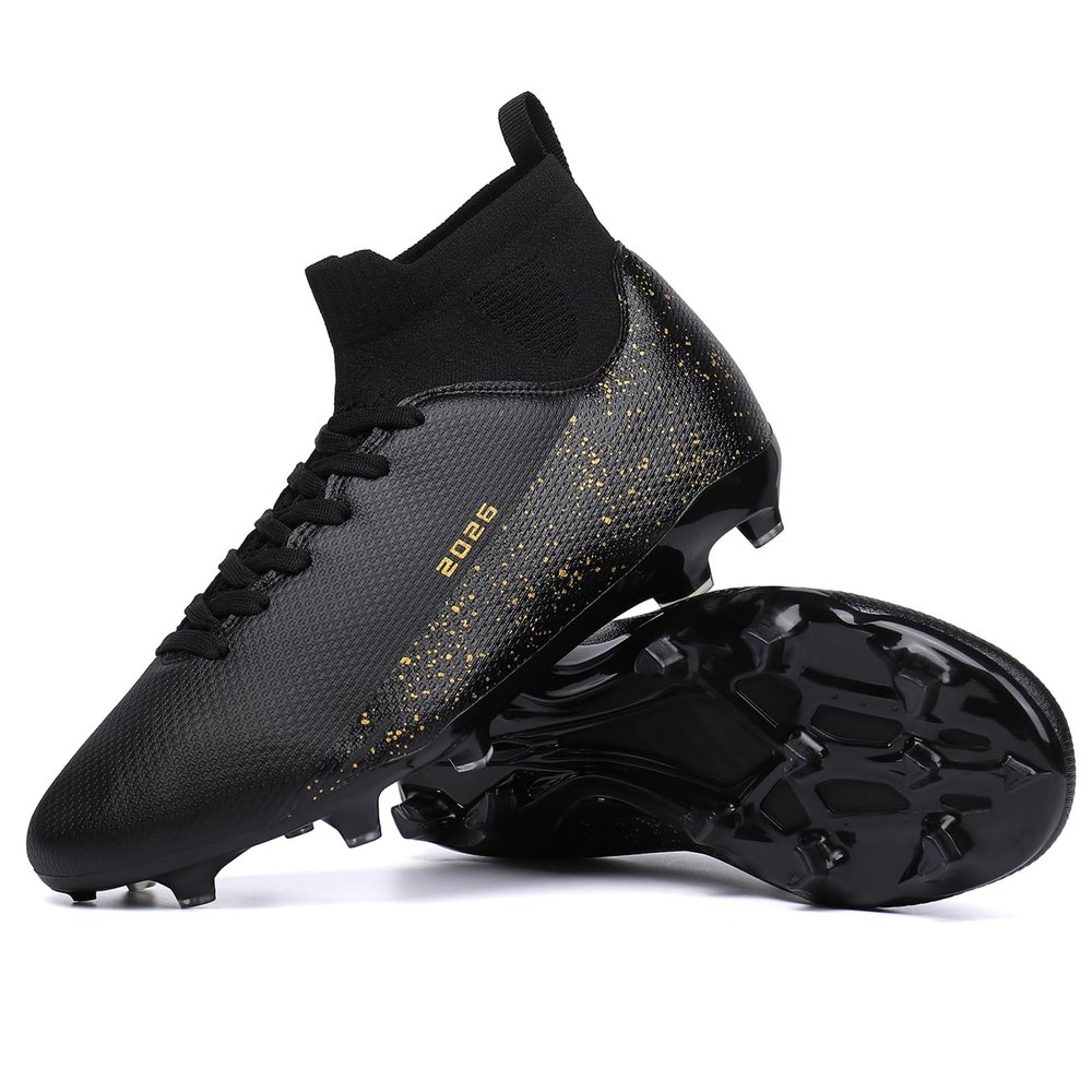 TOPSFEBA Soccer Cleats for Mens Womens Indoor Soccer Shoes Unisex Baseball Turf Shoes Youth Rugby Shoes Adult AG FG TF Football Boots Wide Training Sneaker (2309 HEI AG_38)