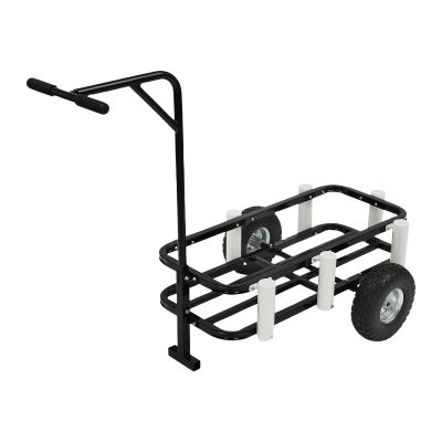 Purptarol Beach Fishing Cart, Fish and Marine Cart with 2 Big Wheels Rubber Balloon Tires for Sand, Outdoor Fishing Rolling Wheel Wagon with 7 Rod Holders, 200 LBS Load Capacity, for Fishing Picnic