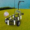 Purptarol Beach Fishing Cart, Fish and Marine Cart with 2 Big Wheels Rubber Balloon Tires for Sand, Outdoor Fishing Rolling Wheel Wagon with 7 Rod Holders, 200 LBS Load Capacity, for Fishing Picnic view 3