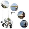 Purptarol Beach Fishing Cart, Fish and Marine Cart with 2 Big Wheels Rubber Balloon Tires for Sand, Outdoor Fishing Rolling Wheel Wagon with 7 Rod Holders, 200 LBS Load Capacity, for Fishing Picnic view 4