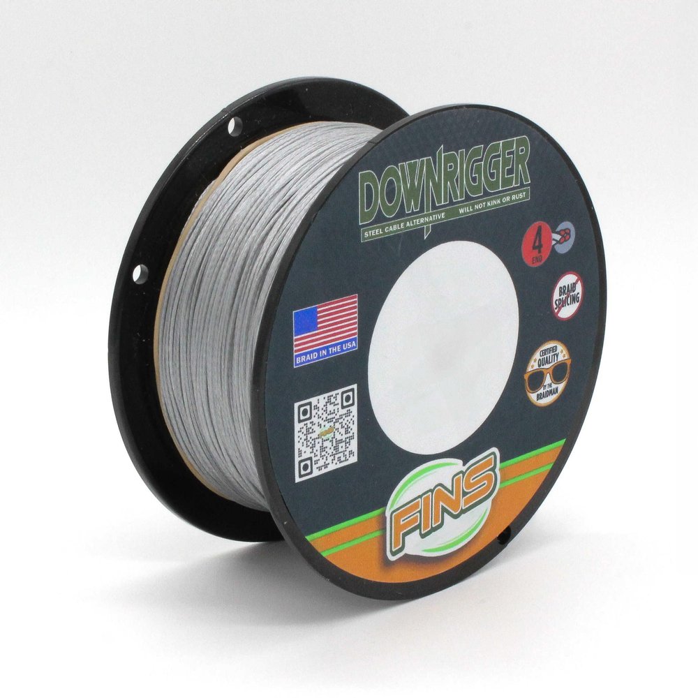 FINS Windtamer Braided Fishing Line - Versatile, Compact Braid for All Fisheries, Reduces Wind Knots and Rod Tip Wraps - High Performance 4-End Braid - Blue - 100 Lb - 2000 Yds