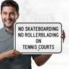 No Skating Or Rollerblading On Tennis Courts Sign, 12x18 Inches, 3M EGP Reflective .063 Aluminum, Fade Resistant, Made in USA by My Sign Center view 2