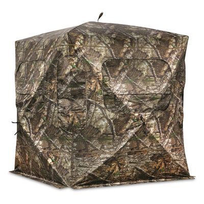 Guide Gear Field General 4-Star Hunting Ground Blind with Snow Support Pole, 1 Man Person Tent, Turkey, Duck, Deer Hunting Gear Equipment Accessories RT APX