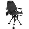 Black Sierra Silent 360 Hi-Line Swivel Blind Chair with Steel Frame, Padded mesh Sling seat, Ergonomic backrest, 350 lb Capacity, Collapsible armrests, and Adjustable Legs for Comfort in Any Blind view 1