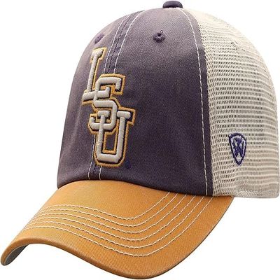 Collegiate Hats - Fitted Caps Adjustable Hats and Snapbacks Available (Adjustable Hat, LSU Mesh)